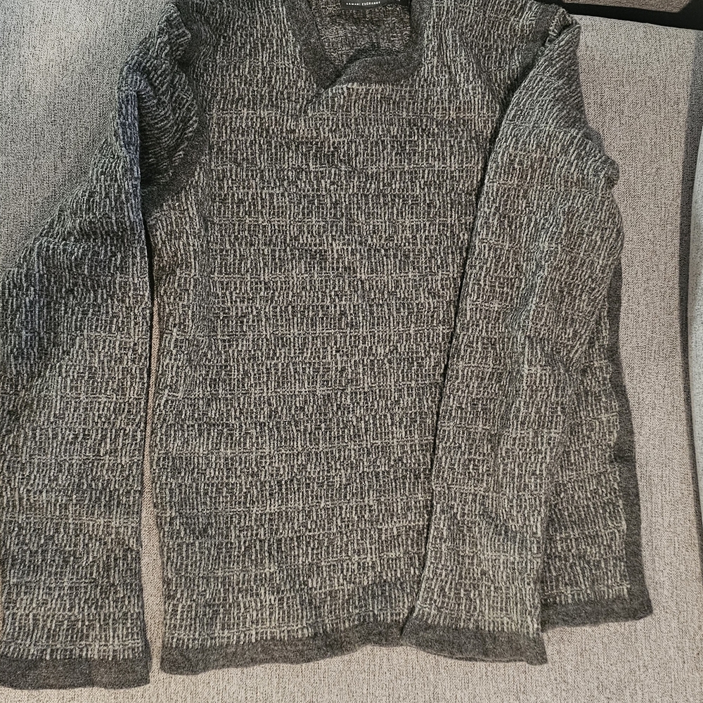 Armani Exchange Crew Neck Sweater in Gray